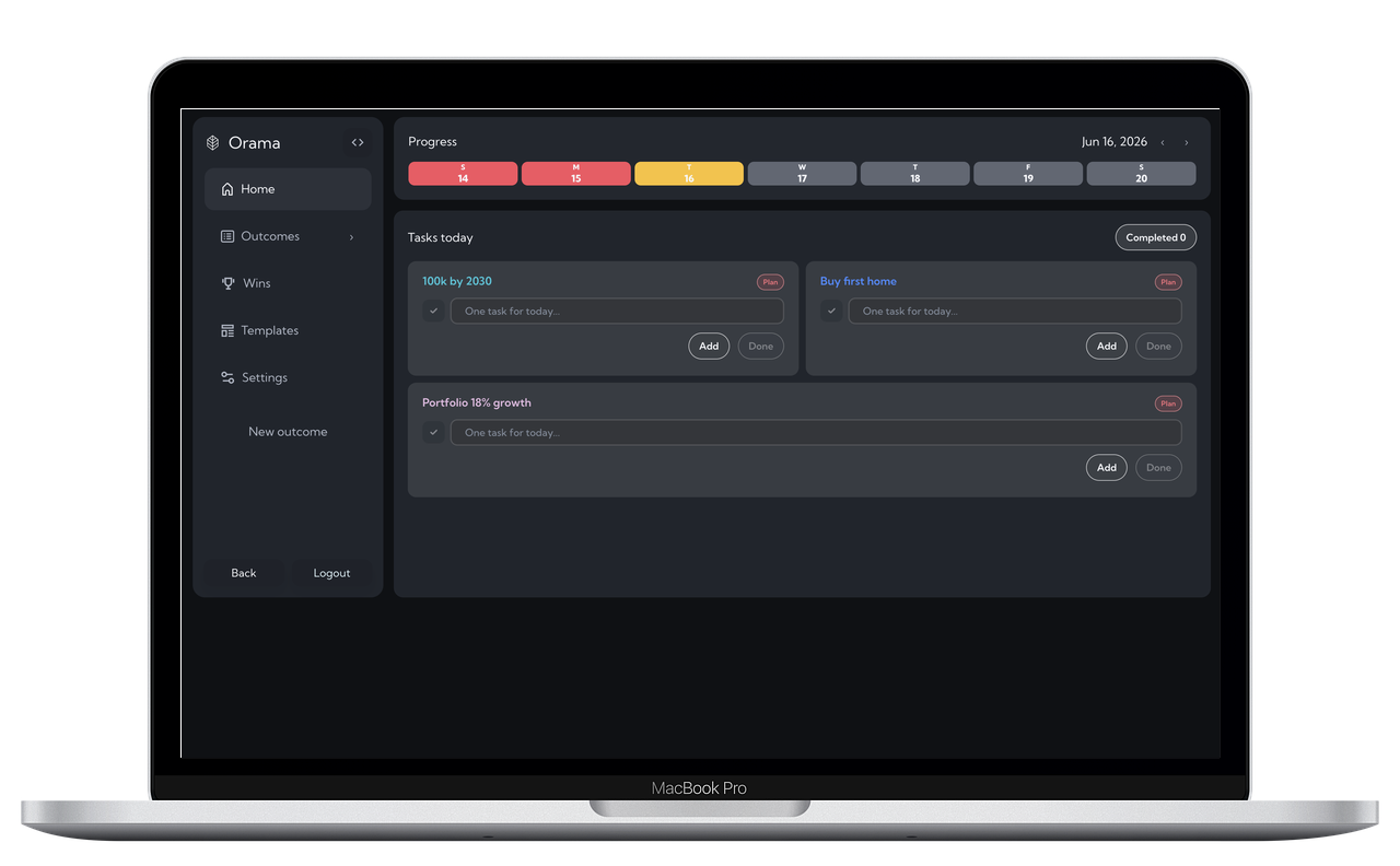 MarketState dashboard preview inside a MacBook